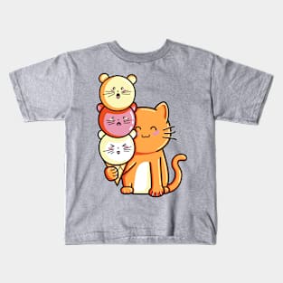 Cat and micecream Kids T-Shirt